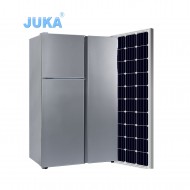 BCD-125T 125Liter DC 12V 24V Upright Top Freezer Three Doors Solar Refrigerator 